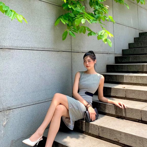 ALANTINO HOUNDSTOOTH MINI DRESS - Picture 3 of 14